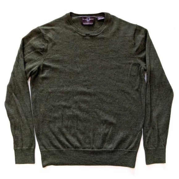 Black Brown 1826 Merino Wool Crewneck Sweater - Picture 2 of 3